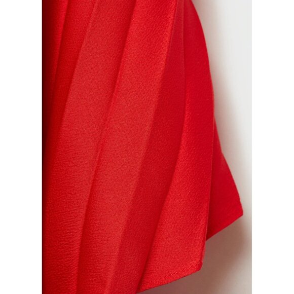 NEW Mango Pleated three-quarter sleeve dress RED SIZE S/100%AUTHENTIC - Picture 7 of 7